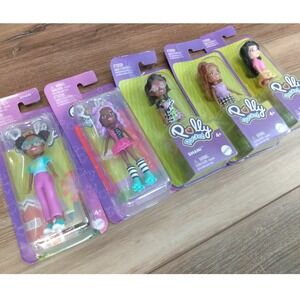 POLLY POCKET 5pc Lot SHANI & FRIENDS Diverse Ethnic Fashion Dolls
